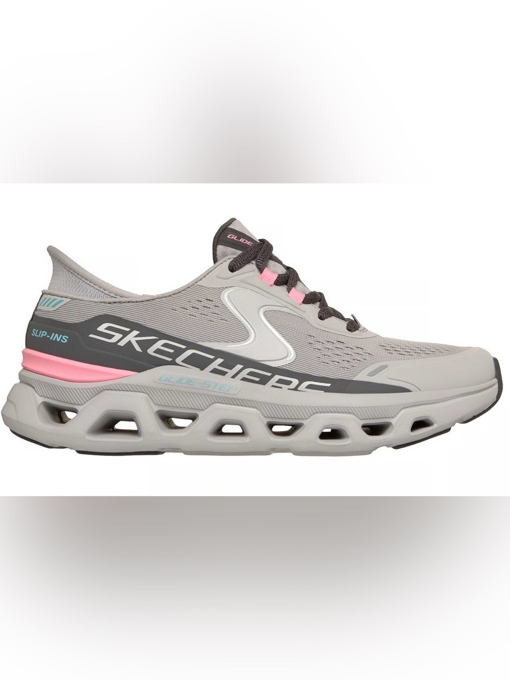 Skechers Hands Free Slip-ins Altus Sneaker Grey Pink Women's 9 EUC